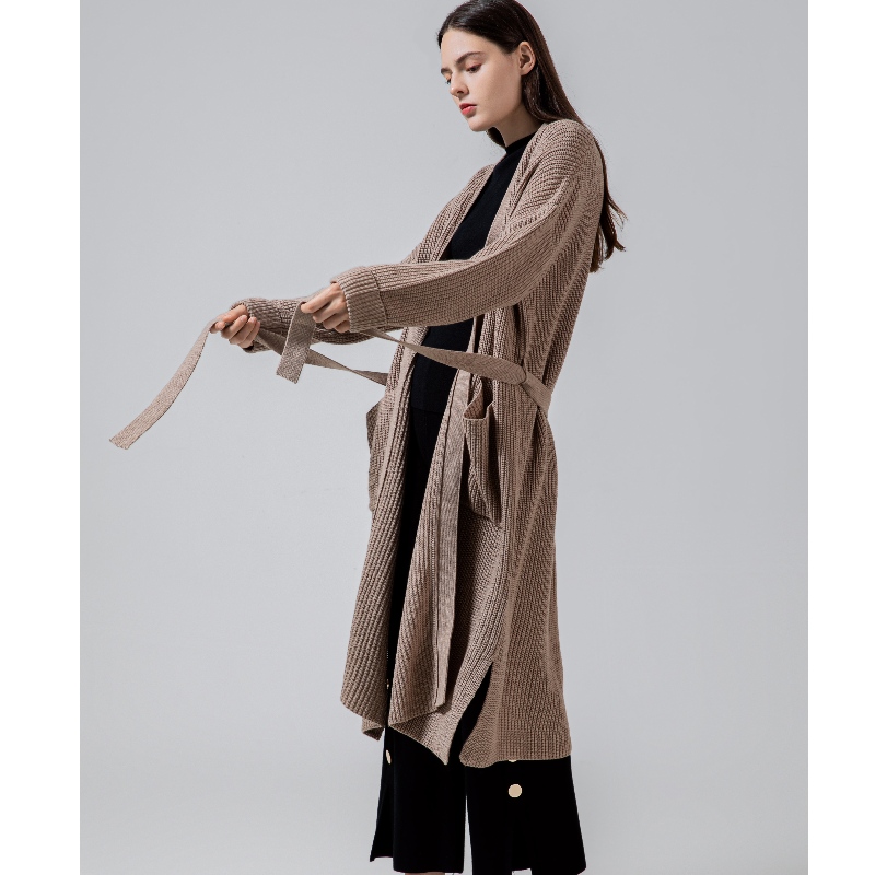 Loose, stylish and casual Australian wool cardigan65002#